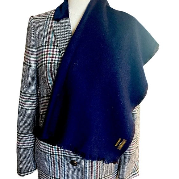 Gutteridge Accessories - Gutteridge brand cashmere blend extra large scarf throw super soft dark navy